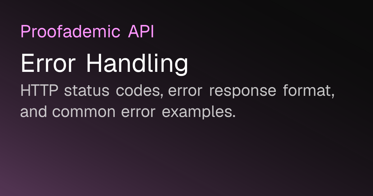 Task Code Error Response Directsoft5 Error Handling | Proofademic API Docs